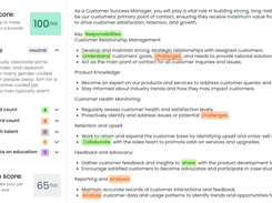 Analyse your job descriptions for gendered wording and ease of reading. Use the automatic suggestions to improve the accessibility of your JDs.