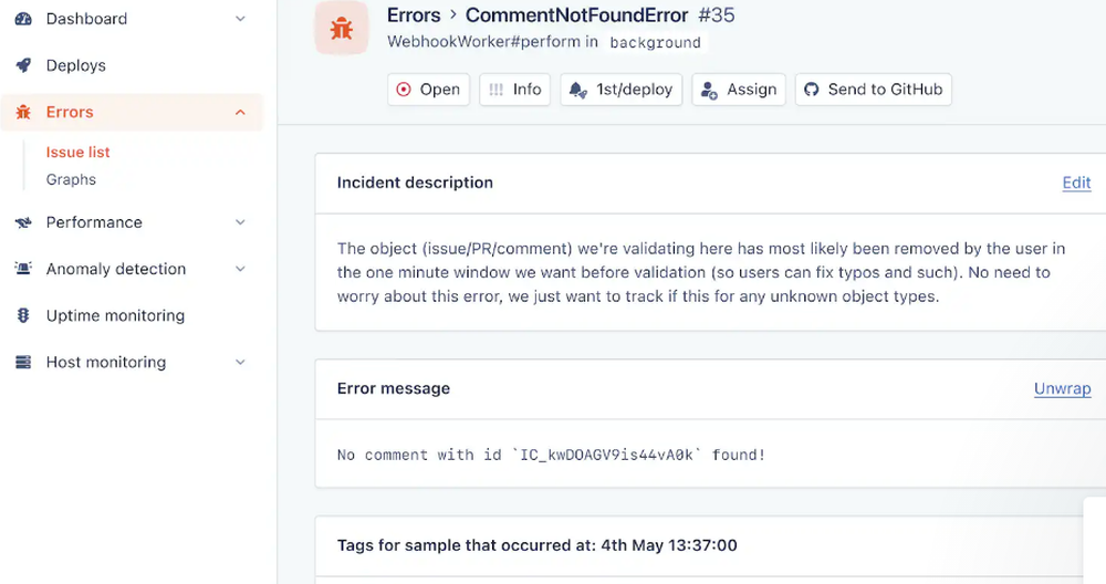 AppSignal Screenshot 1