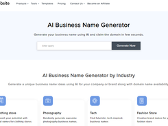 Appy Pie AI Business Name Generator Screenshot 1