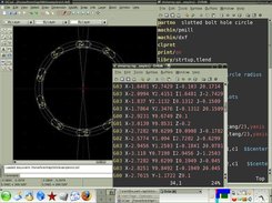 using QCAD to display geometry and gvim to display text