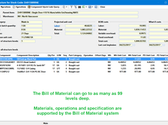 Bill Of Material setup