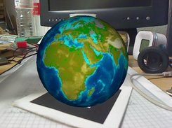 screenshot of the example earth.py