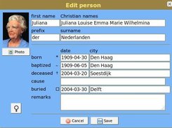 Editing a person