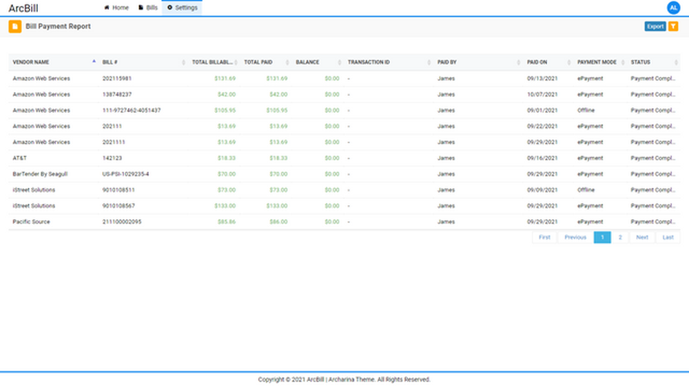 ArcBill Screenshot 1