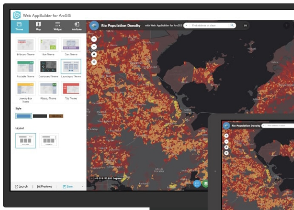 ArcGIS Web AppBuilder Screenshot 1