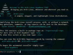 Arch Anywhere Welcome Screen