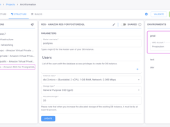 Manage complex environment setups per component within the same interface.
