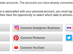 Connect your social media accounts to your archive