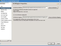 Integration into the project properties of Java projects