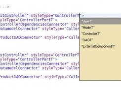 Code completion for XML architecture mapping files