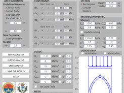 ArchNURBS interface with a parabolic arch