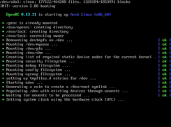 OpenRC booting on Arch Linux