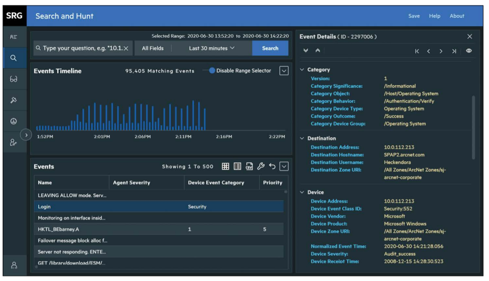 OpenText Security Log Analytics Screenshot 1