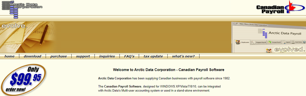 Arctic Data Canadian Payroll Screenshot 1