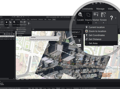 Maps service with geo-references satellite images and street maps