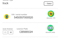 vin decoder, licence plate reader, diagnosis