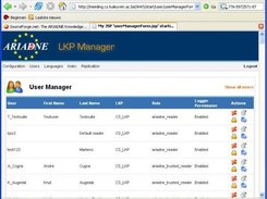 The LKP manager (Ariadne Web Services Layer)