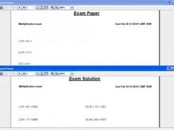 Exam Sheet and Solution Sheet to be printed