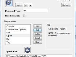 Edit a file extension.
