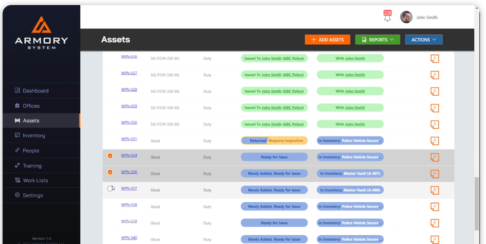 Armory System Screenshot 1