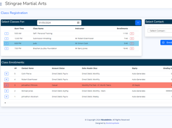 Class Registration Page - can you spot who owes fees?