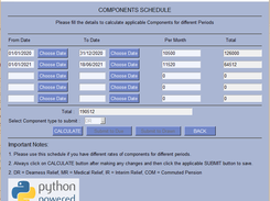 Comp. Schedule Page