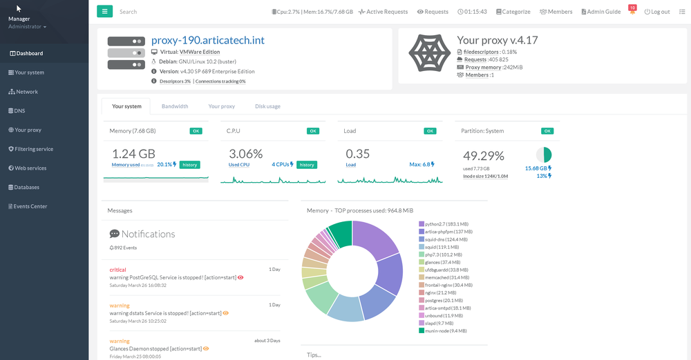 Artica Web Console