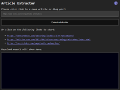 Article Extractor Screenshot 1