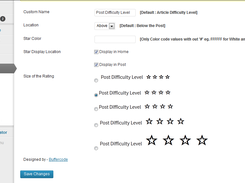 Difficulty Level Setting Page