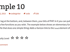 Sample Difficulty level below Post