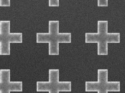 Artificial SEM image of the cross semiconductor sample