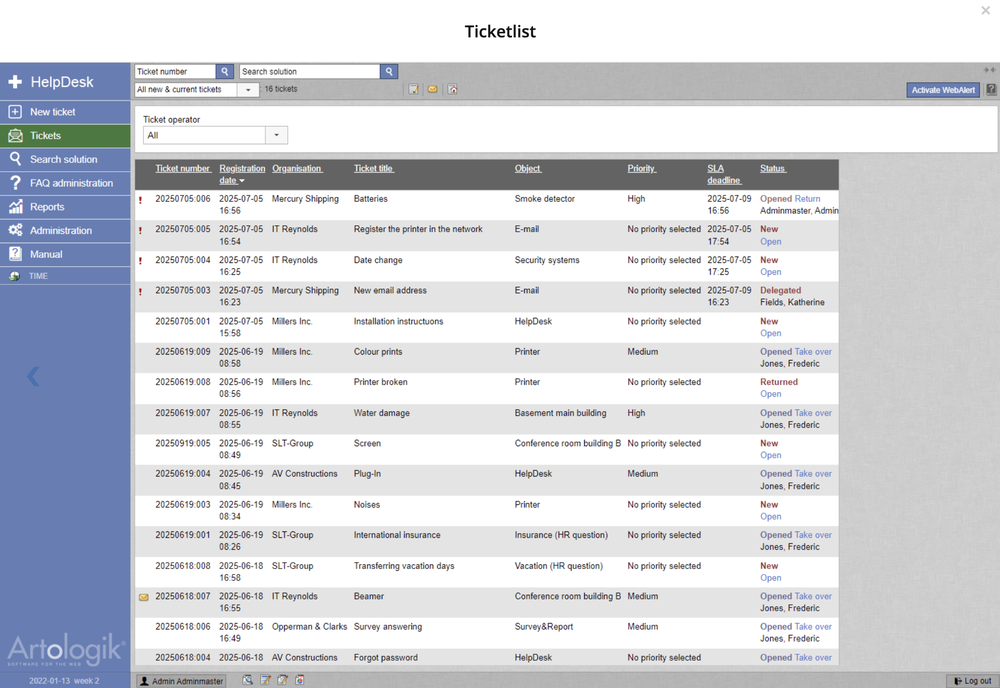 Artologik HelpDesk Screenshot 1