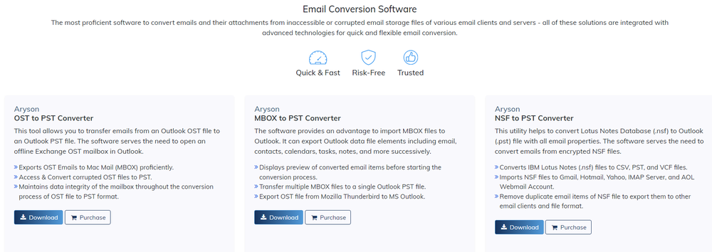 Aryson Email Conversion Tool Screenshot 1