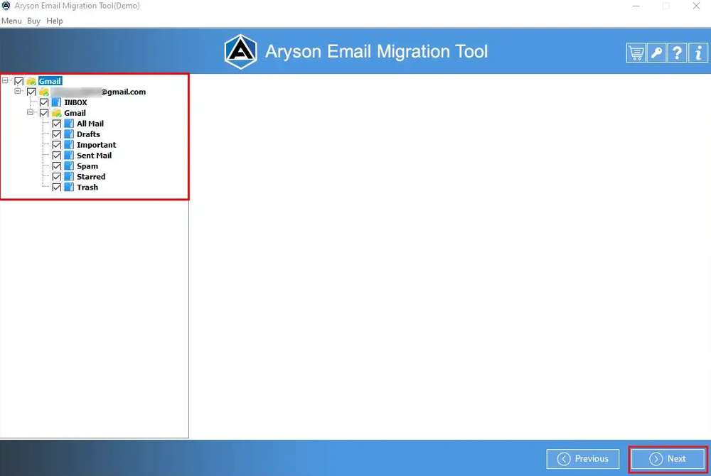 Aryson Email Migration Software Screenshot 1