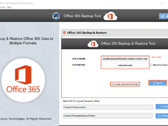 Aryson Office 365 Backup & Restore Screenshot 1