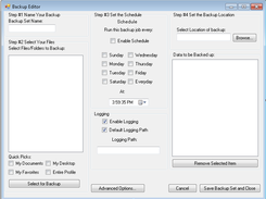 Innerface for creating backups