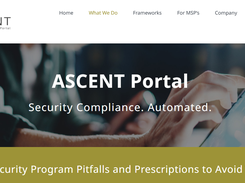 ASCENT Security and Compliance Portal Screenshot 1