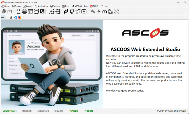 Ascoos Web Extended Studio - Welcome