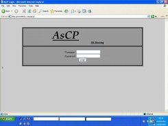 AsCP Login Screen
