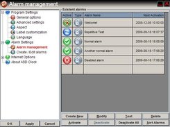 Alarm Management Window