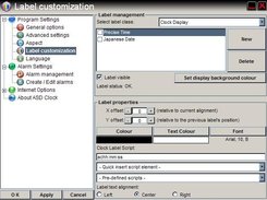 ASD Clock Label Customization