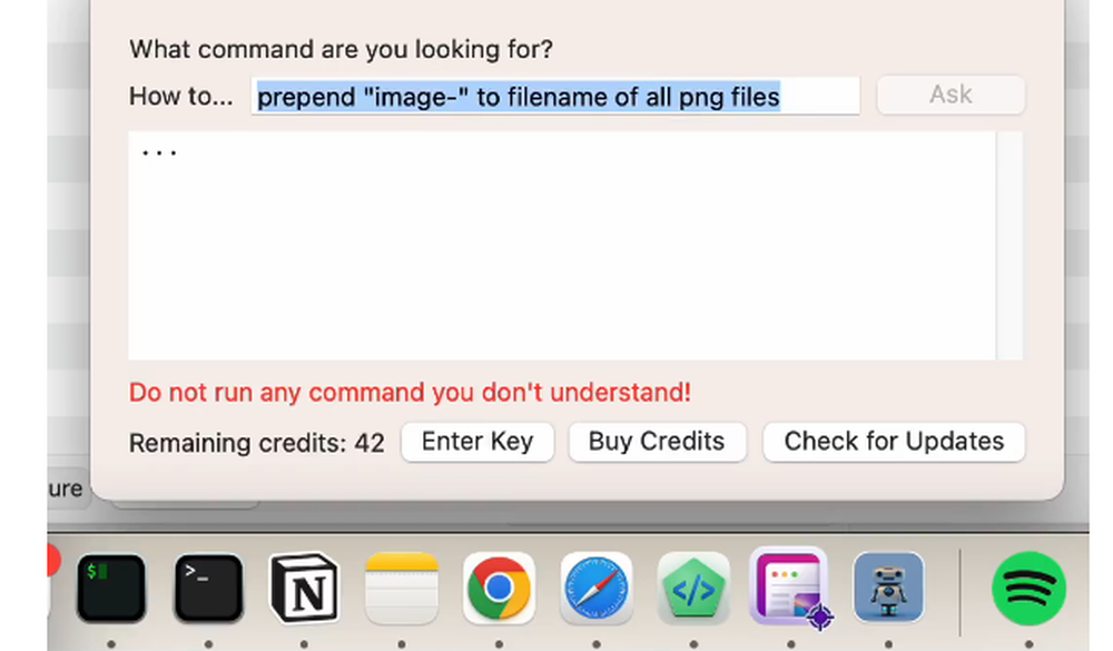 Ask Command Screenshot 1
