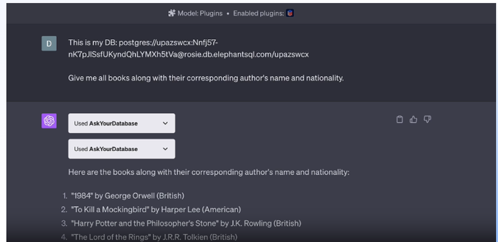 AskYourDatabase Screenshot 1
