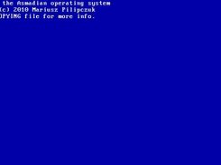 The boot-up screen at a very early stage of booting.