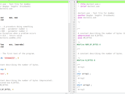 Asmosis: Asm4Doxy output (compared with input)