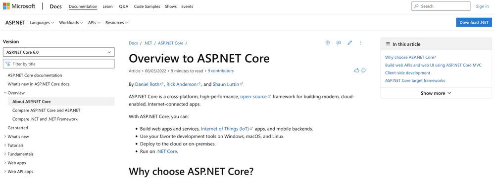 ASP.NET Core Screenshot 1