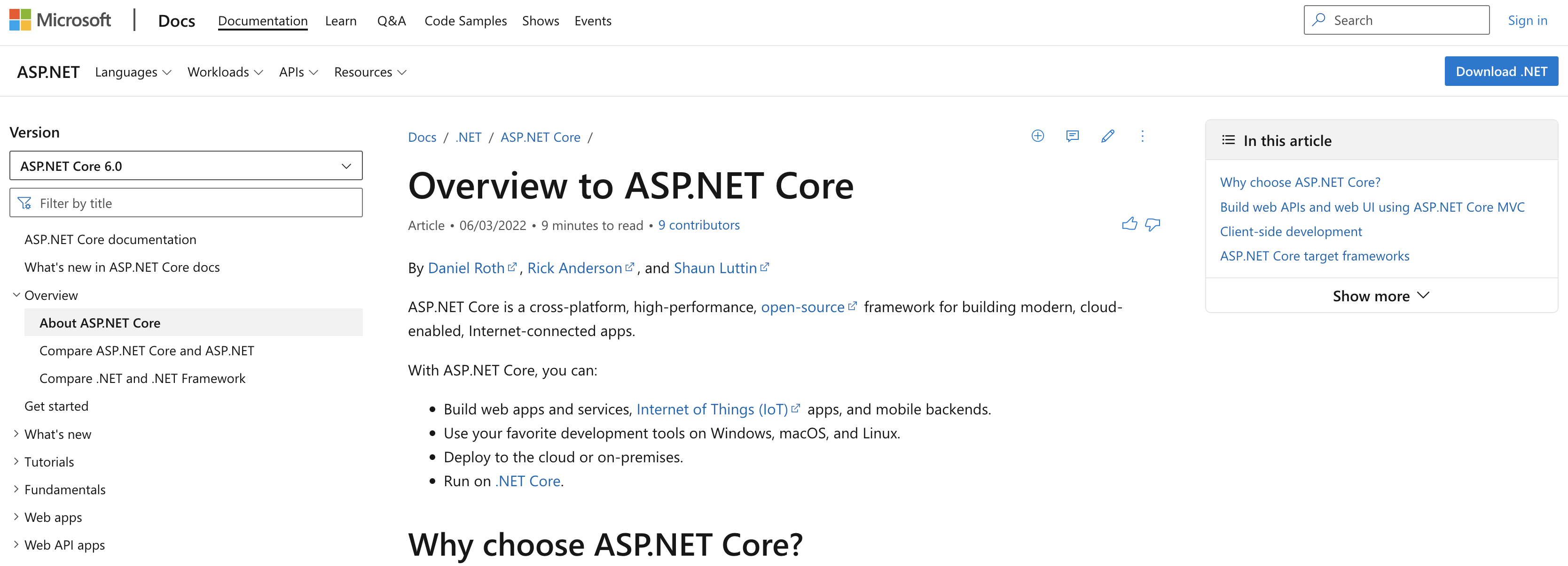 ASP.NET Core Screenshot 1