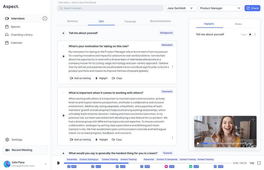 Aspect Screenshot 1