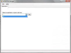 Applications tab after connection to the database.