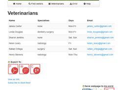 Aspose for Spring v1.1 - Veterianarians list